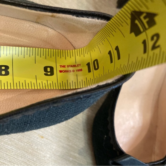 Giuseppe Zanotti  Sz 39 Black Leather Little Bow Pointy Kitten Heel Pumps Shoes - Picture 6 of 14